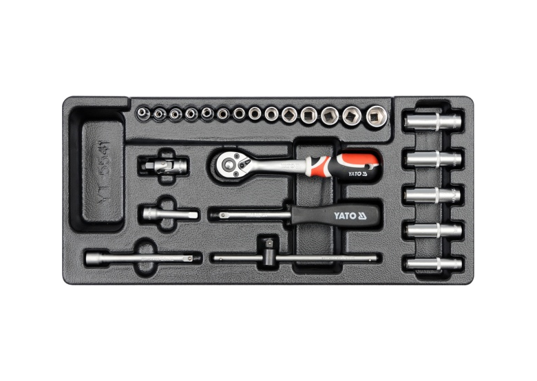 Schubladen-Einlage, Aufsätze und Zubehör 1/4", 25-tlg. Yato YT-5541