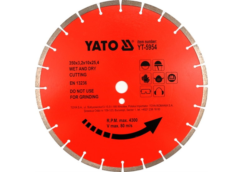 Diamant- Trennscheibe 300mm Yato YT-5953