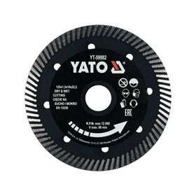 Diamanttrennscheibe Turbo 125x22.2mm Yato YT-59982