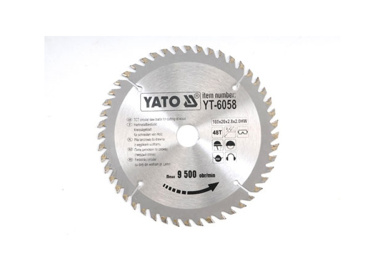 Kreissägeblatt 160x20mm T48 Yato YT-6058