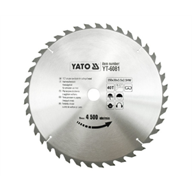 Kreissägeblatt mit Karbid 350x30mm T40 Yato YT-6081