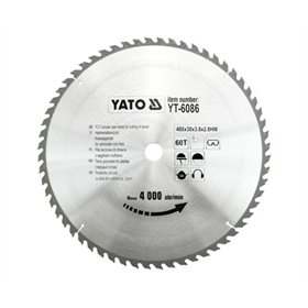 Kreissägeblatt mit Karbid 400x30mm T60 Yato YT-6086